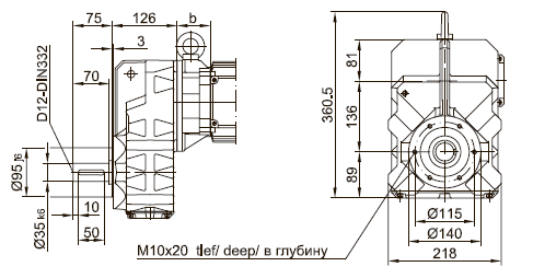 Фланец с резьбовыми отверстиями