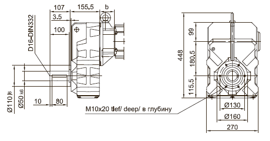 Фланец с резьбовыми отверстиями