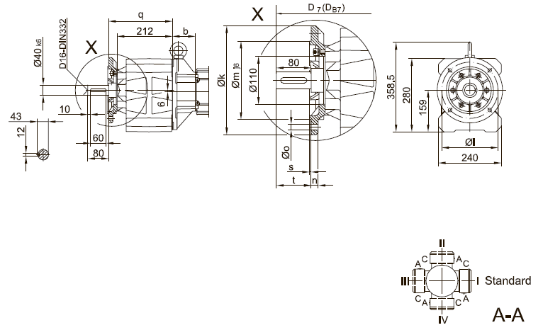 Фланец со сквозными отверстиями BG50