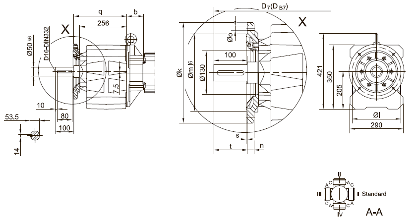 Фланец со сквозными отверстиями BG60